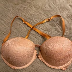 Peach Lace Push-up Bra